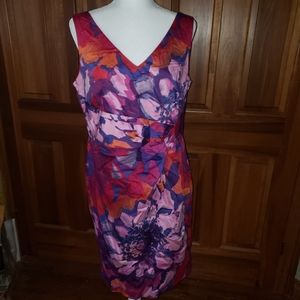 Misses sz 12 Bright Floral Coast Dress Cottagecore